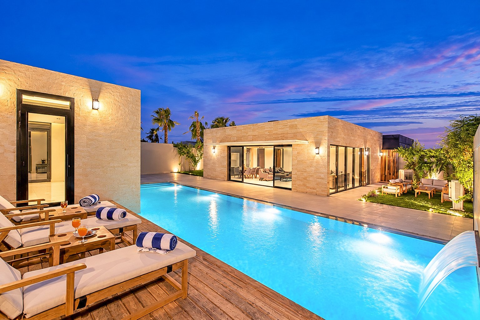Resort at golden hour
